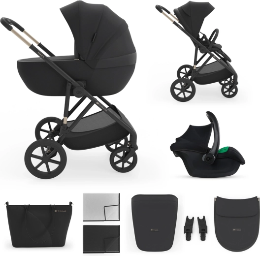 Kinderkraft Prime 3 wózek wielofunkcyjny 3w1 venezian black