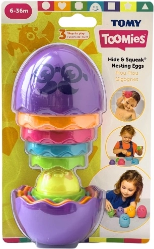 Jajeczka matrioszki TOMY Toomies Hide and Squeak – fioletowe