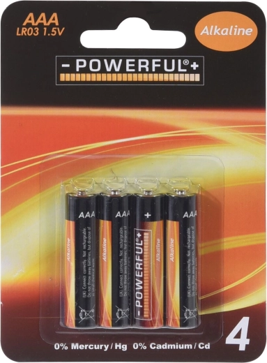 Baterie alkaliczne AAA 1,5 V, 4 szt.