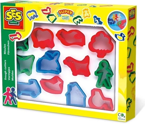 SES plastikowe wykrawaczki do modeliny (12 szt.)