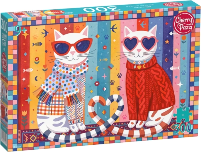 Puzzle Cherry Pazzi Koty w okularach przeciwsłonecznych, 300 elementów