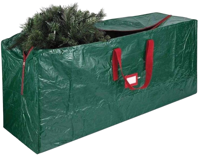 Zielona torba do przechowywania choinki 122 × 38 × 50 cm