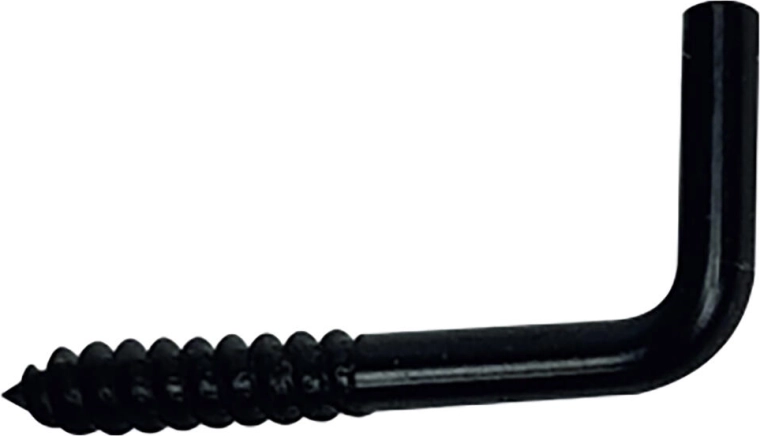 Skobel z wkrętem 17 × 40 mm, czarny, 10 szt.
