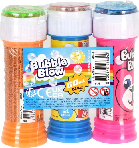 Płyn do baniek 60 ml – mix kolorów, zestaw 3 szt.