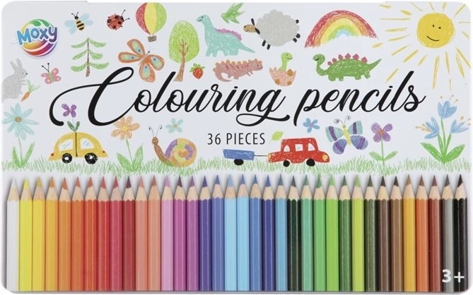 Kredki MOXY w metalowym pudełku 36 szt.
