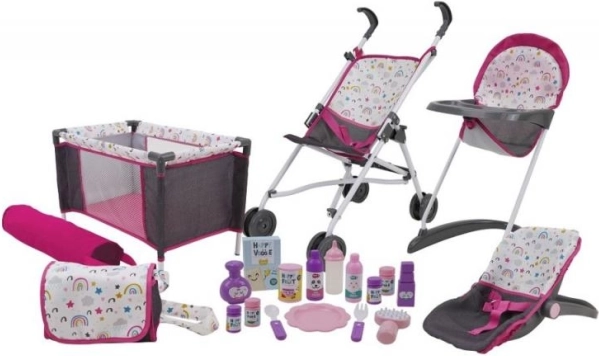 Duży zestaw akcesoriów do lalek, 21 szt.