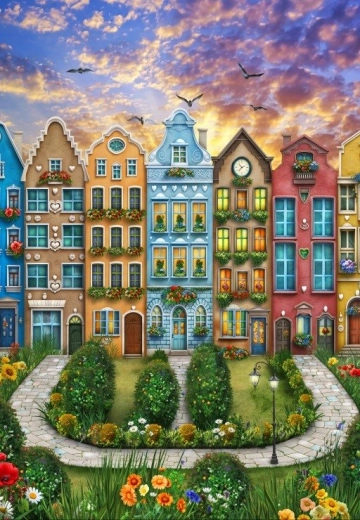 Puzzle Alipson Tęczowa wioska 1000 elementów