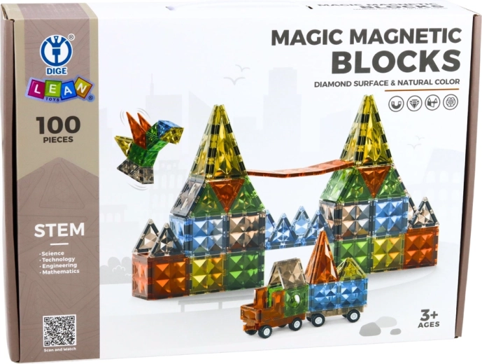 Bogaty zestaw 100 elementów dla małych konstruktorów