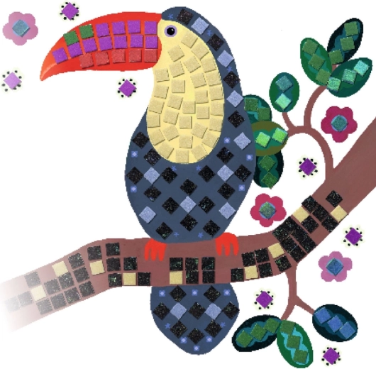 Kolorowe motywy ptaszków