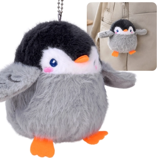 Pluszowa zawieszka pingwin Edek z piszczałką do plecaka 11 cm - 1 sztuka