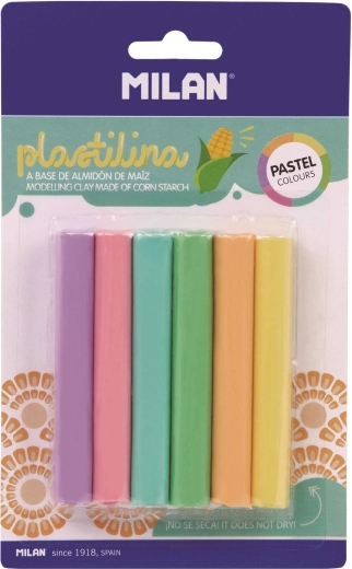 Plastelina 6 szt. pastelowa