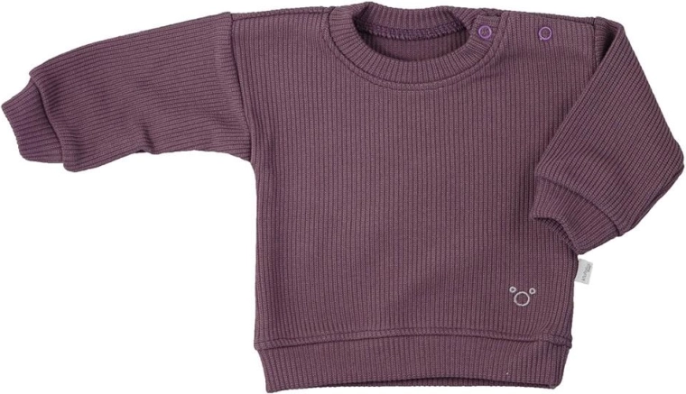 Body niemowlęce Koala Pure, fioletowe, długi rękaw