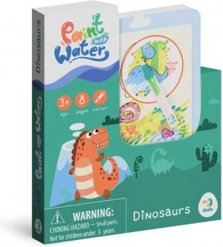 Magiczne malowanie wodą Dinozaury kolorowanki z blokiem