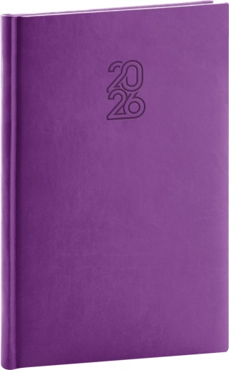 Tygodniowy terminarz NOTIQUE fioletowy 2026, 15 x 21 cm