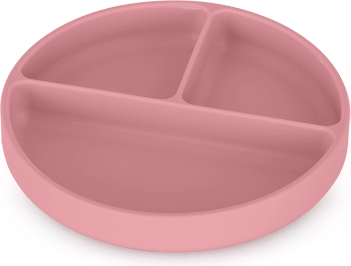 Petite&Mars silikonowy talerzyk z przegródkami z przyssawką Take&Match dusty rose 6m+