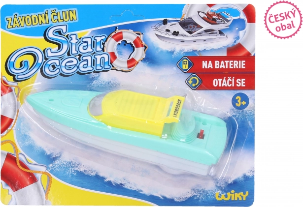 plastowa wyścigowa łódka do wody 18 cm na baterie