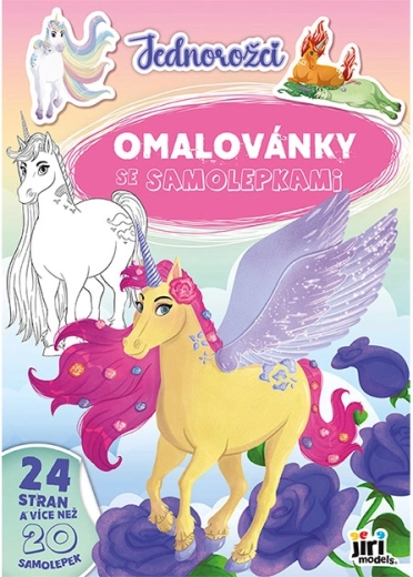 Kolorowanki A4 z jednorożcami z naklejkami