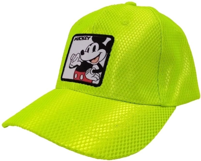 Dziecięca zielona czapka z daszkiem Mickey Mouse