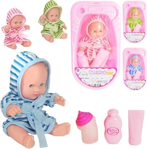 Lalka bobas w wanience z akcesoriami
