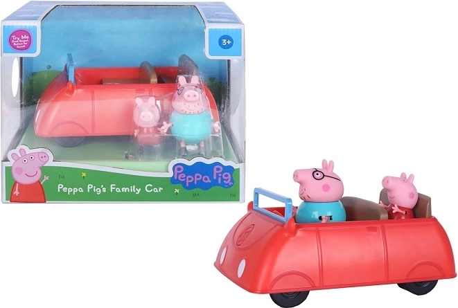 Świnka Peppa – rodzinny samochód z 2 figurkami