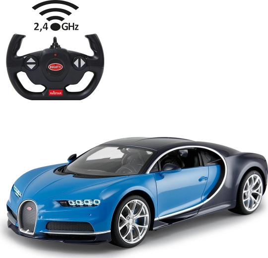 Samochód RC Bugatti Chiron 1:14 2,4 GHz niebieski - 1 szt.