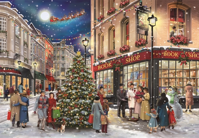 Puzzle Świąteczny spacer 1000 elementów Clementoni