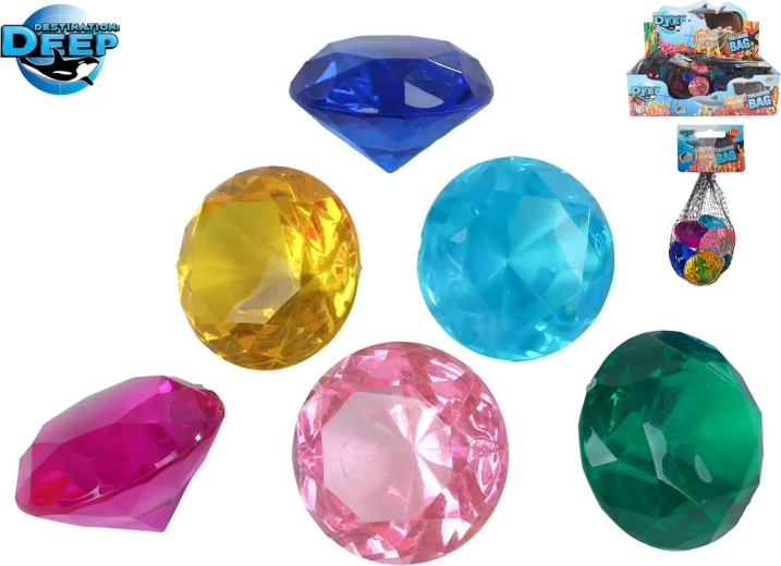 Destination Deep błyszczące plastikowe diamenty – zestaw 6 szt.