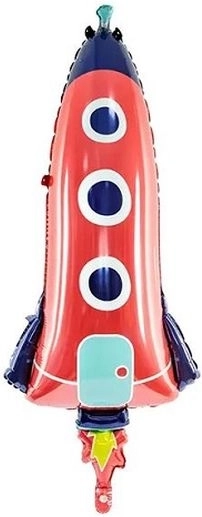 Foliowy balon rakieta mix 44 × 115 cm