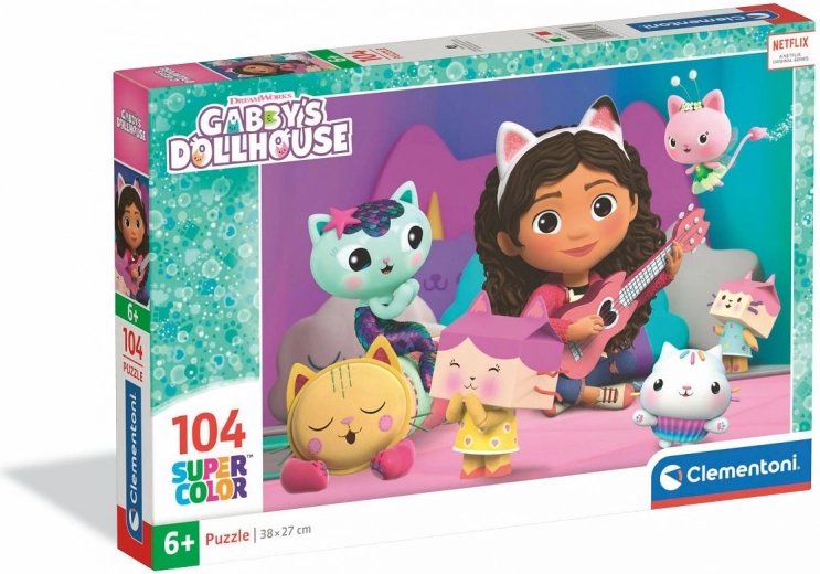 Clementoni puzzle Gabinowy magiczny domek – muzyczna chwila 104 elementy