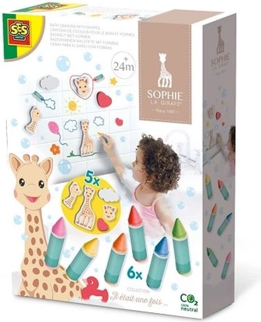 SES Sophie la girafe kredki kąpielowe i piankowe figurki