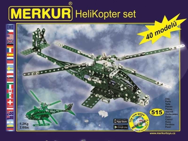 Zestaw Merkur Helikopter, 515 elementów, 40 modeli