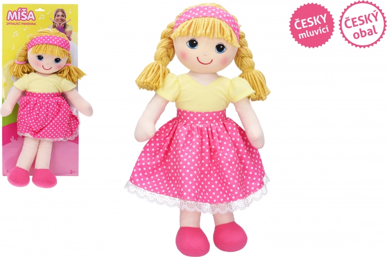 Tkaninowa śpiewająca lalka Míša Růžičková 55 cm