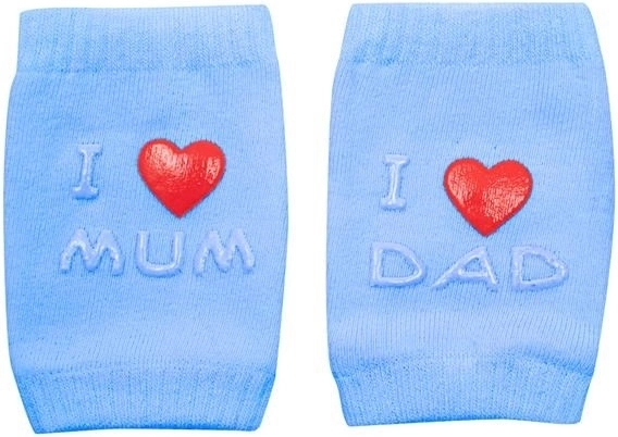 Dziecięce nakolanniki z ABS I Love Mum & Dad – niebieskie