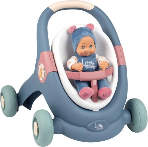 Chodzik 3 w 1 z lalką Little Smoby