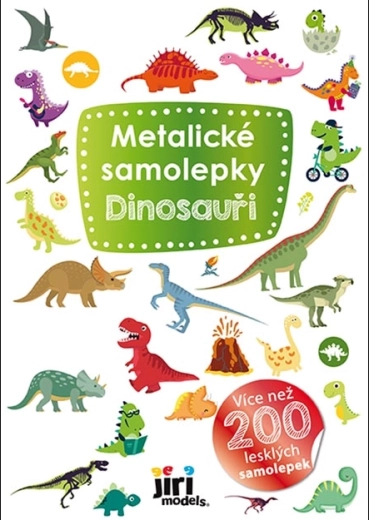 Metaliczne naklejki dinozaury