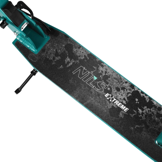 Antypoślizgowy podest, stopka i tylny hamulec