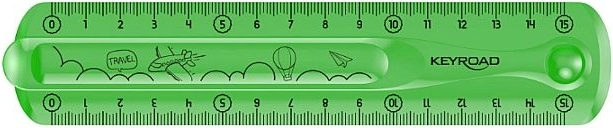 Linijka KEYROAD Flexi 15 cm zielona