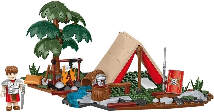 Autentyczna mini diorama rzymskiego obozu