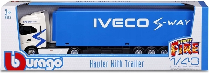 Bburago Iveco S‑Way ciągnik siodłowy z naczepą 1:43