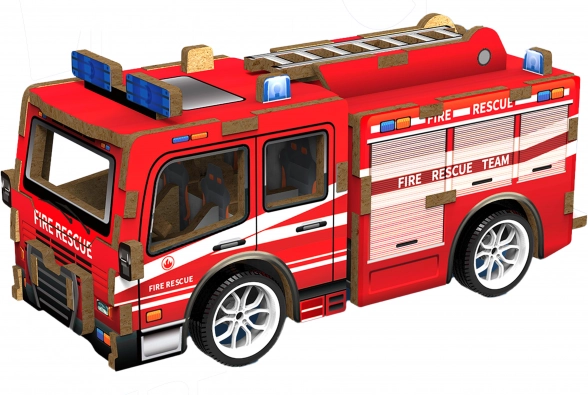 3D puzzle drewniane Wóz strażacki 12 cm