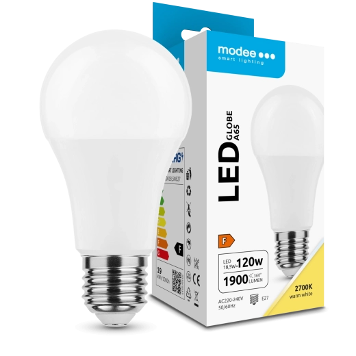 Żarówka LED Modee Lighting A65 18,5 W E27 ciepła biel 1900 lm
