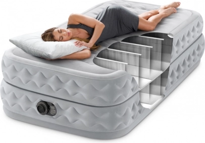 Nadmuchiwana łóżko Dura-Beam Twin z wbudowaną pompką