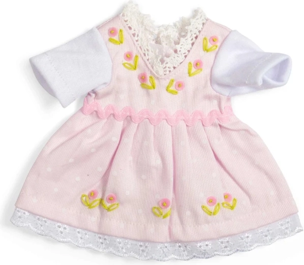 Bigjigs Toys różowa sukienka z białą koszulką dla lalki 28 cm
