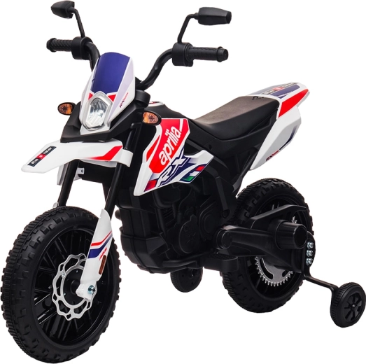 Dziecięcy motocykl elektryczny Aprilia RX-125 biały