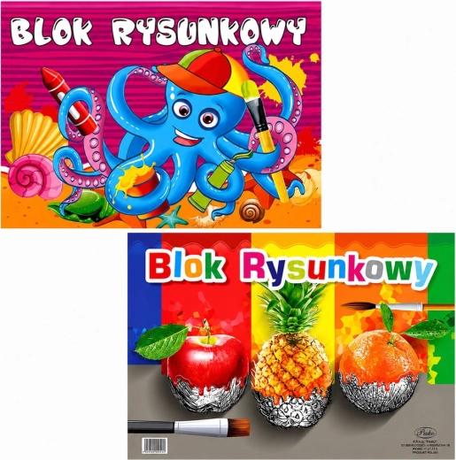 Biały blok rysunkowy A3 19 arkuszy 80 g PROTOS