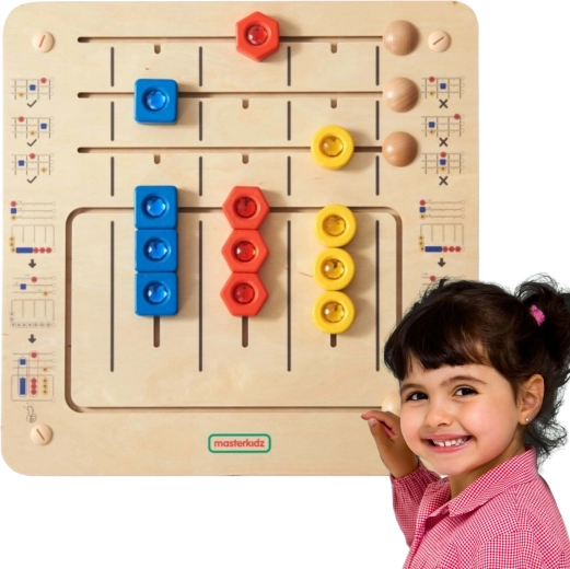 MASTERKIDZ Diamentowa tablica Montessori do sortowania kształtów na ścianę