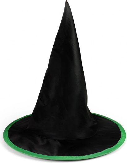 Dziecięcy czarodziejski kapelusz Halloween czarno-zielony