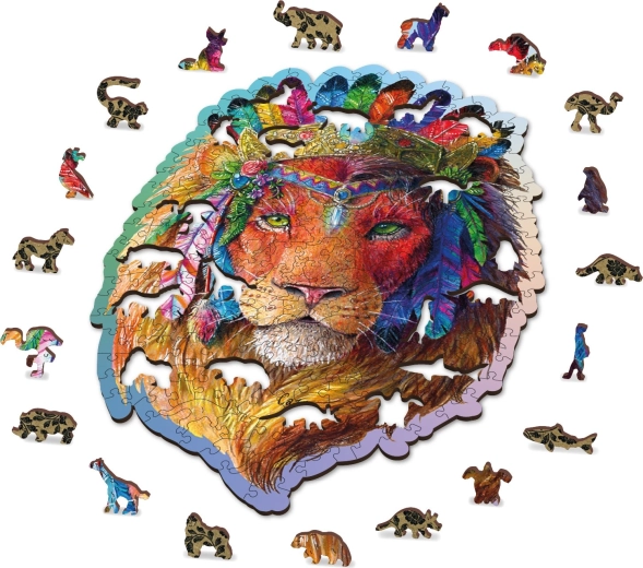 Precyzyjnie wykonane drewniane puzzle