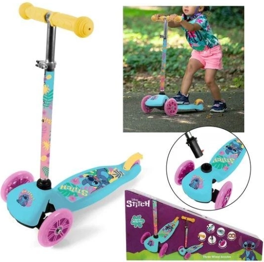 Dziecięca trójkołowa hulajnoga Disney Stitch