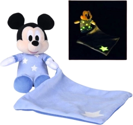 Pluszowy przytulaczek Mickey Mouse świecący w ciemności